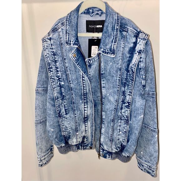 Women’s Fashion Nova Listen Up Denim Jacket XS - Picture 1 of 6